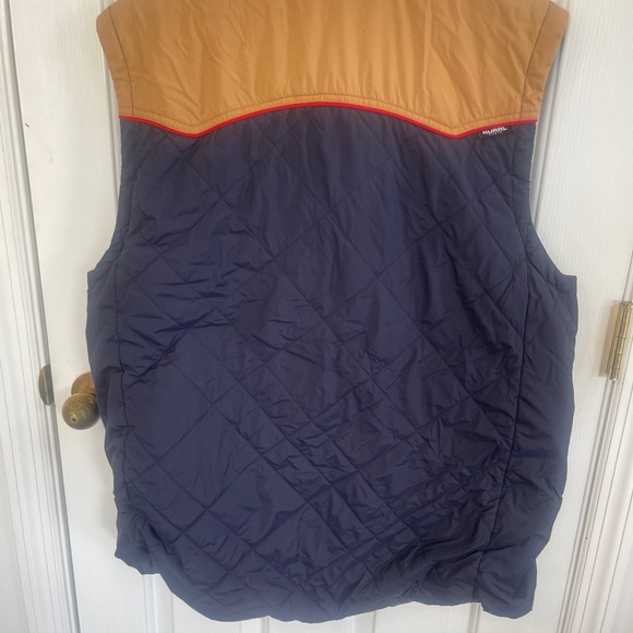 Rural Cloth XXl Mens Navy Tan Nylon Outdoor Vest Quilted Rugged - Picture 5 of 7
